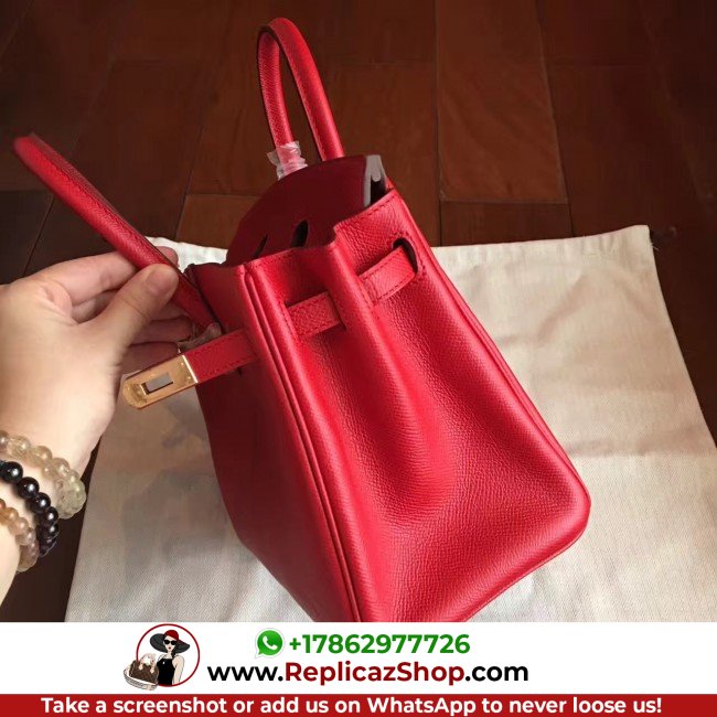 Hermes Red Epsom Birkin 25cm Lushentic AAAAA Grade Replica - Image 10
