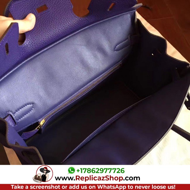 Hermes Iris Clemence Birkin 30cm Lushentic AAAAA Grade Replica - Image 9