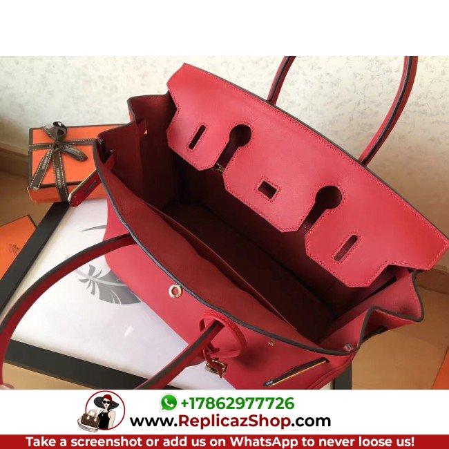 Hermes Red Swift Birkin 30cm Lushentic AAAAA Grade Replica - Image 5