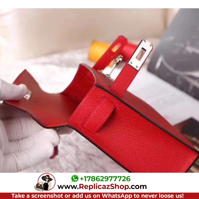 Hermes Red Epsom Kelly Mini II 20cm Lushentic AAAAA Grade Replica - Image 5