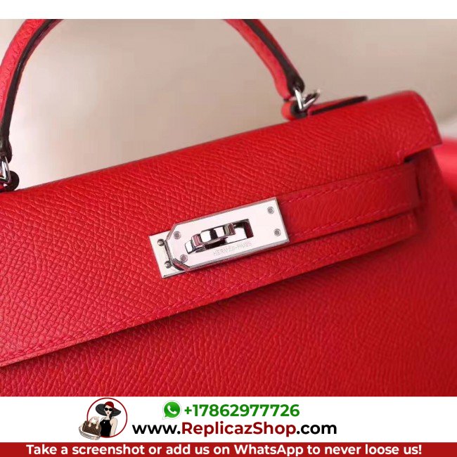 Hermes Red Epsom Kelly Mini II 20cm Lushentic AAAAA Grade Replica - Image 6