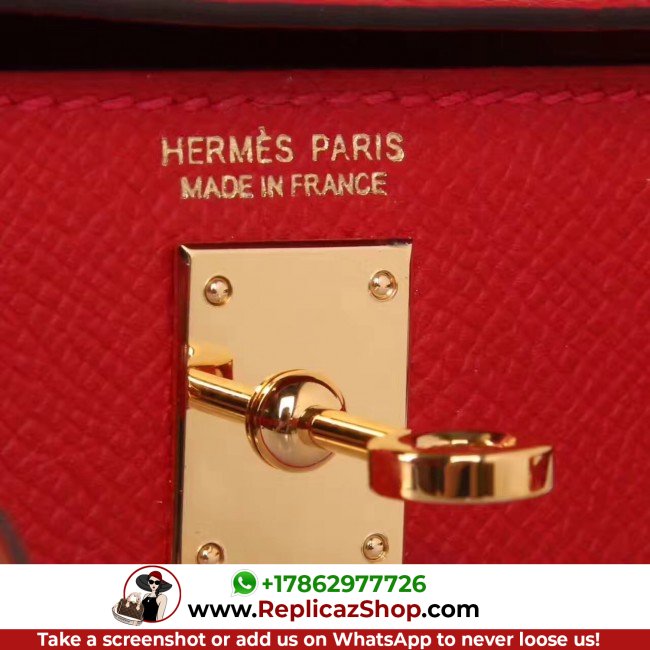 Hermes Red Epsom Kelly Mini II 20cm Lushentic AAAAA Grade Replica - Image 7