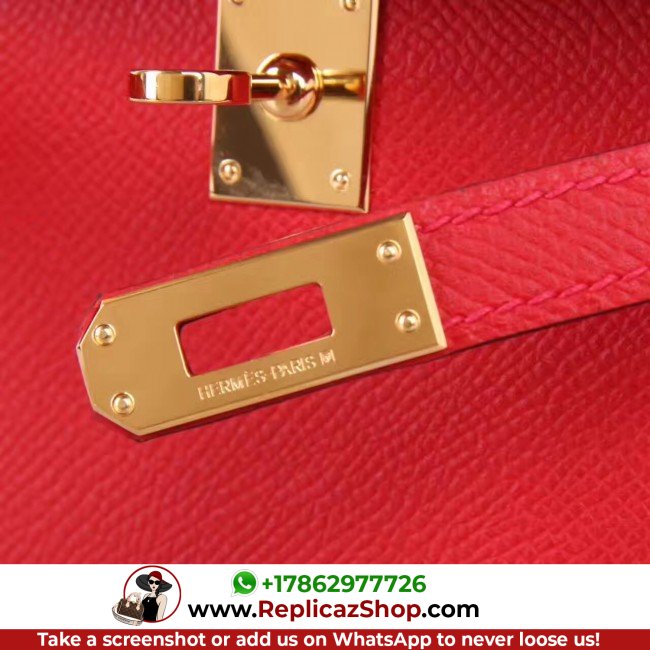 Hermes Red Epsom Kelly Mini II 20cm Lushentic AAAAA Grade Replica - Image 8