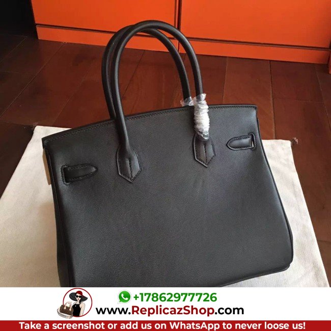 Hermes Black Swift Birkin 35cm Lushentic AAAAA Grade Replica - Image 7