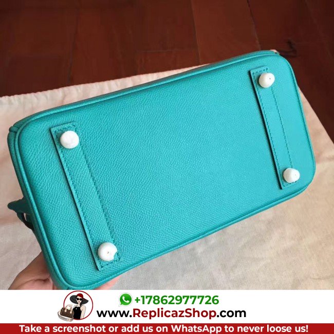 Hermes Blue Paon Epsom Birkin 25cm Lushentic AAAAA Grade Replica - Image 5