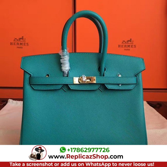 Hermes Blue Paon Epsom Birkin 25cm Lushentic AAAAA Grade Replica