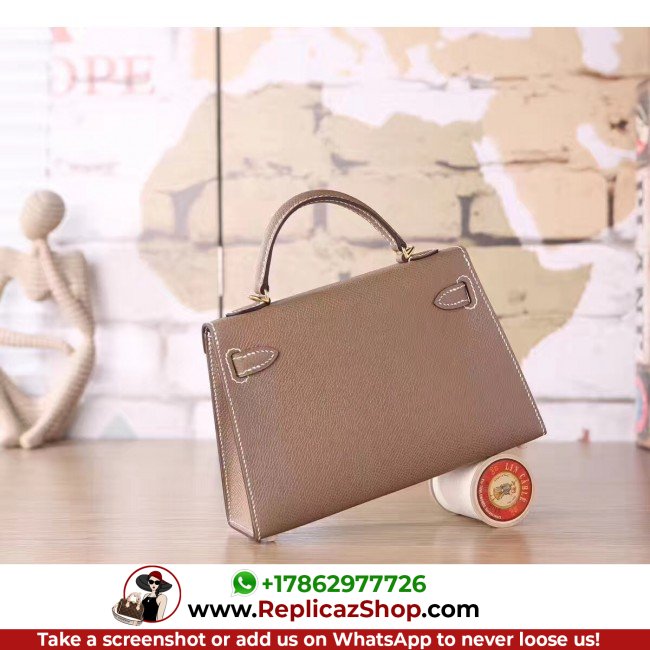 Hermes Etoupe Epsom Kelly Mini II 20cm Lushentic AAAAA Grade Replica - Image 3