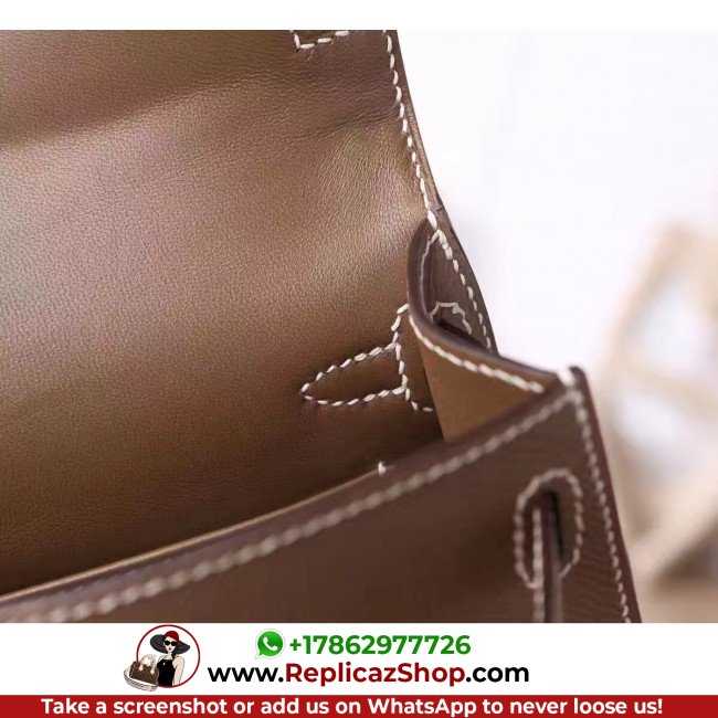 Hermes Etoupe Epsom Kelly Mini II 20cm Lushentic AAAAA Grade Replica - Image 5