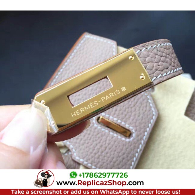 Hermes Grey Clemence Birkin 35cm Lushentic AAAAA Grade Replica - Image 8