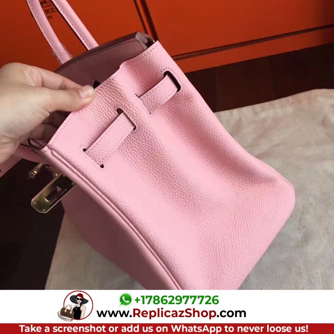 Hermes Pink Clemence Birkin 40cm Lushentic AAAAA Grade Replica - Image 4