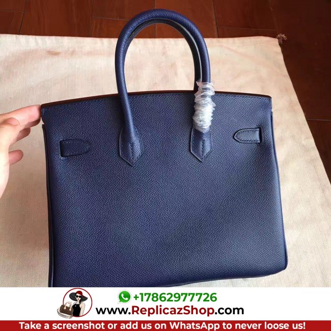 Hermes Sapphire Epsom Birkin 25cm Lushentic Grade Replica - Image 5