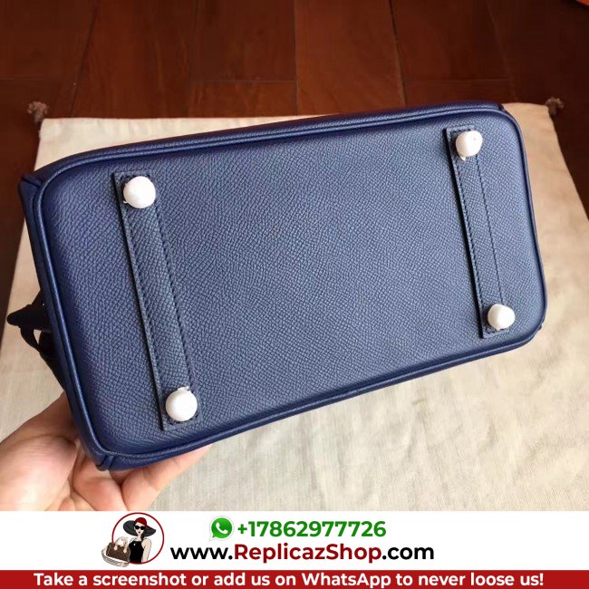 Hermes Sapphire Epsom Birkin 25cm Lushentic Grade Replica - Image 6