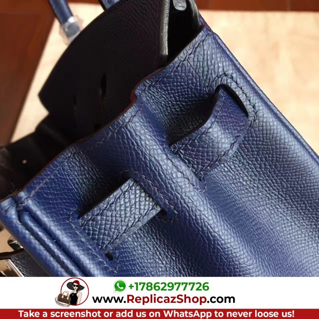 Hermes Sapphire Epsom Birkin 25cm Lushentic Grade Replica - Image 8
