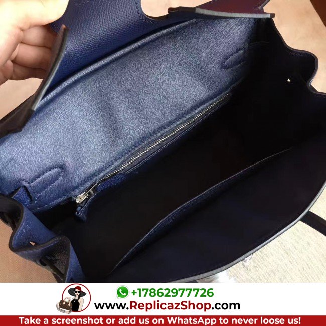 Hermes Sapphire Epsom Birkin 25cm Lushentic Grade Replica - Image 9
