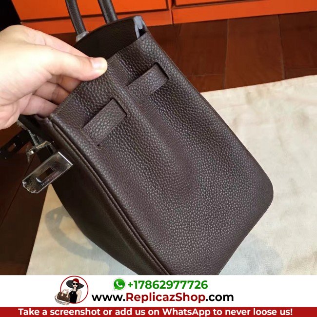 Hermes Cafe Clemence Birkin 30cm Lushentic AAAAA Grade Replica - Image 3
