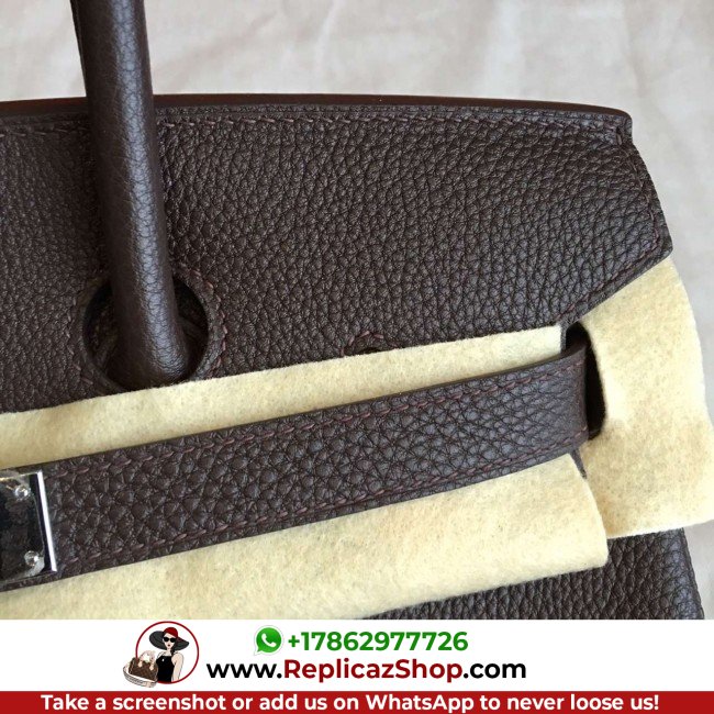 Hermes Cafe Clemence Birkin 30cm Lushentic AAAAA Grade Replica - Image 4
