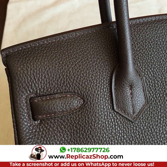 Hermes Cafe Clemence Birkin 30cm Lushentic AAAAA Grade Replica - Image 6