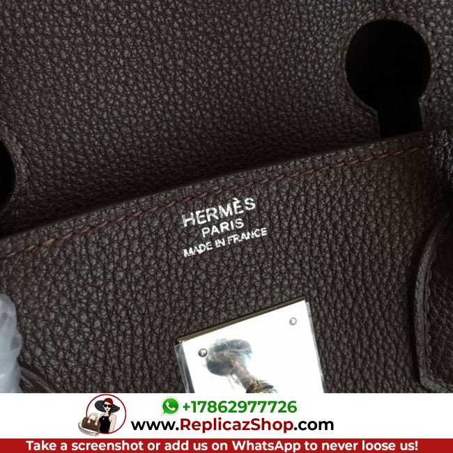 Hermes Cafe Clemence Birkin 30cm Lushentic AAAAA Grade Replica - Image 7