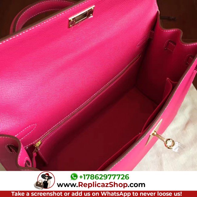 Hermes Rose Tyrien Epsom Kelly 32cm Sellier Lushentic AAAAA Grade Replica - Image 3