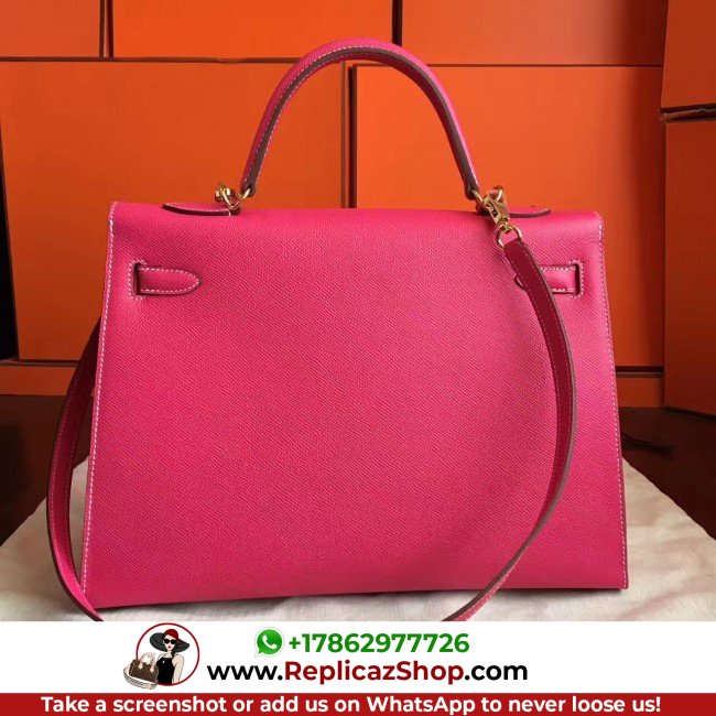 Hermes Rose Tyrien Epsom Kelly 32cm Sellier Lushentic AAAAA Grade Replica - Image 5