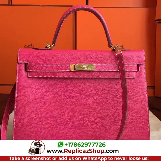 Hermes Rose Tyrien Epsom Kelly 32cm Sellier Lushentic AAAAA Grade Replica