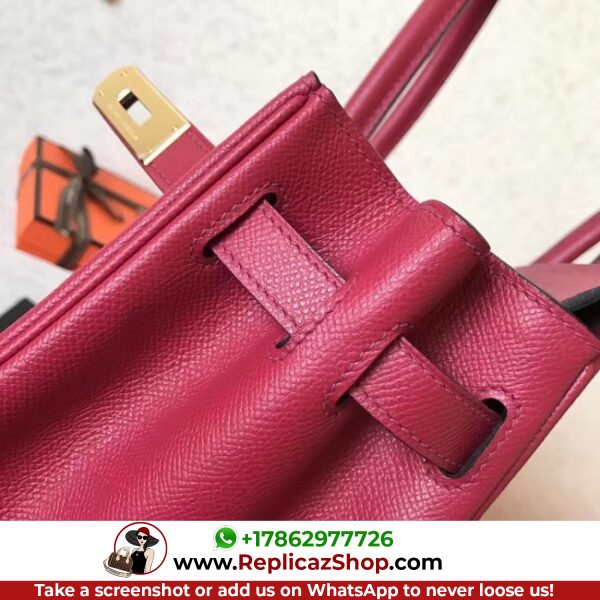 Hermes Ruby Epsom Birkin 30cm Lushentic AAAAA Grade Replica - Image 7
