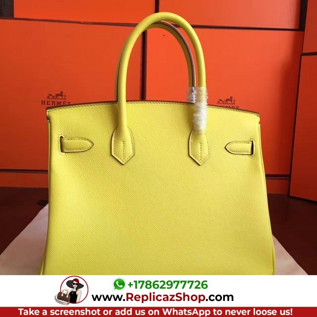 Hermes Jaune Epsom Birkin 35cm Lushentic AAAAA Grade Replica - Image 4