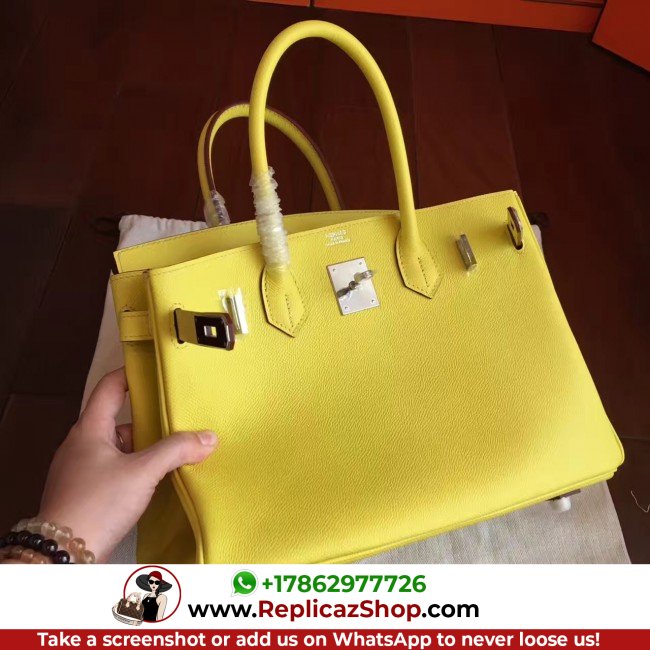 Hermes Jaune Epsom Birkin 35cm Lushentic AAAAA Grade Replica - Image 8