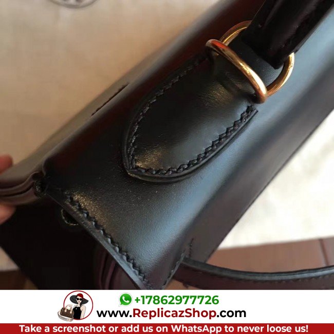 Hermes Black Box Kelly Retourne 32cm Lushentic AAAAA Grade Replica - Image 5