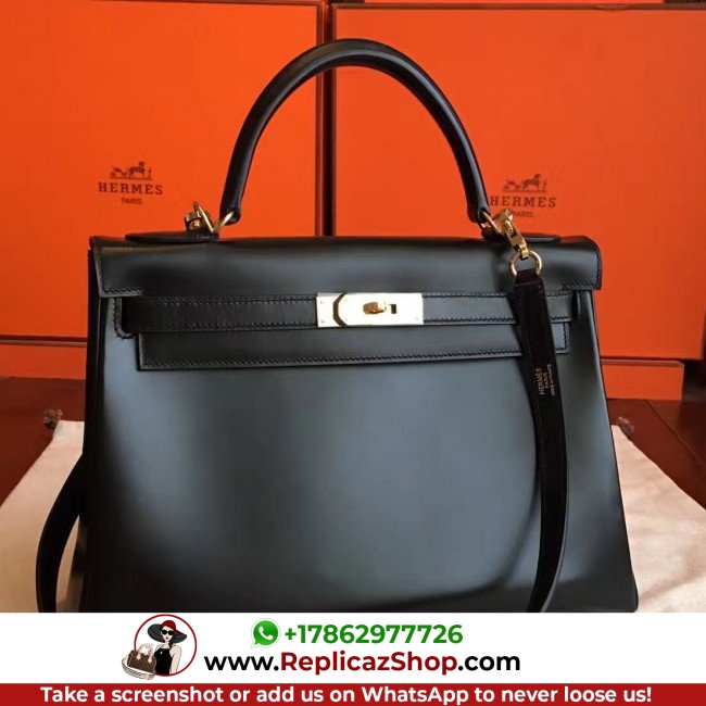 Hermes Black Box Kelly Retourne 32cm Lushentic AAAAA Grade Replica