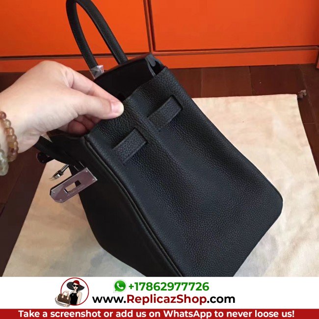 Hermes Black Clemence Birkin 40cm Lushentic AAAAA Grade Replica - Image 6