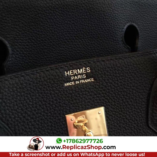 Hermes Black Clemence Birkin 40cm Lushentic AAAAA Grade Replica - Image 7