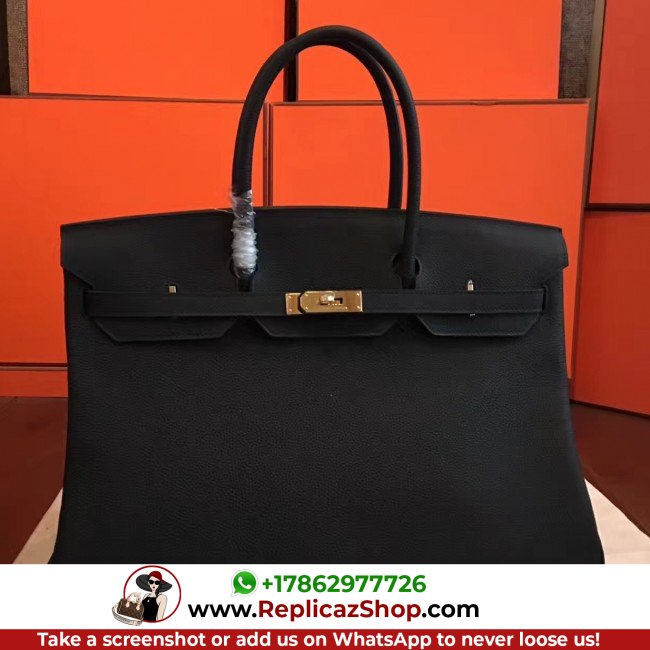 Hermes Black Clemence Birkin 40cm Lushentic AAAAA Grade Replica