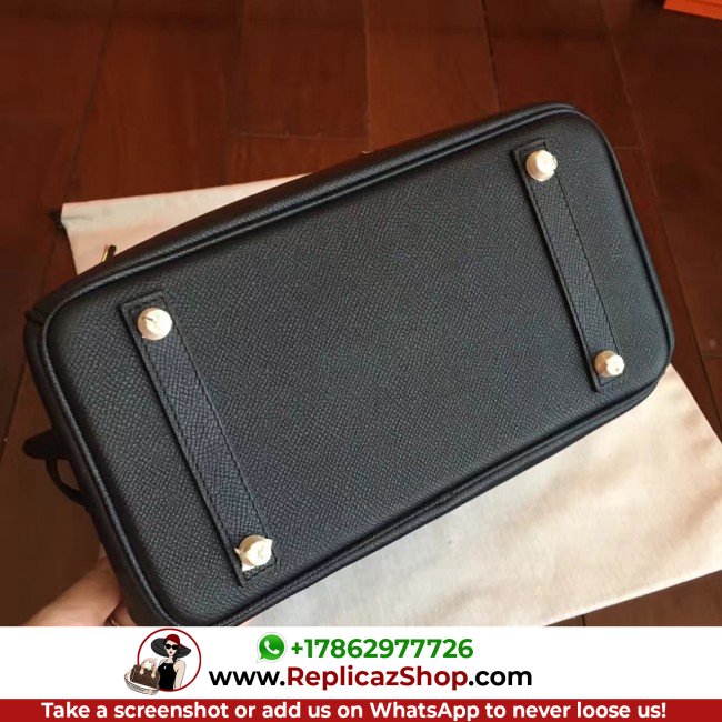 Hermes Black Epsom Birkin 25cm Lushentic Grade Replica - Image 4