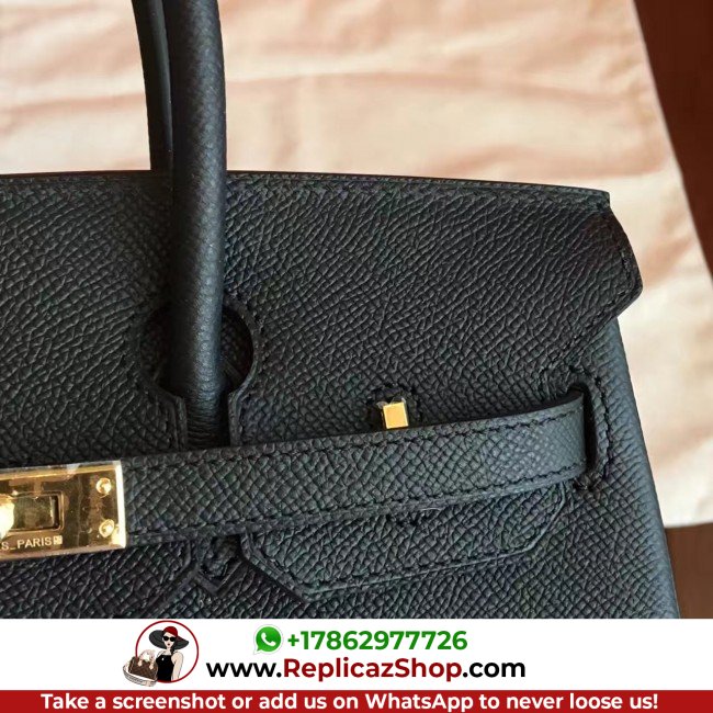 Hermes Black Epsom Birkin 25cm Lushentic Grade Replica - Image 5