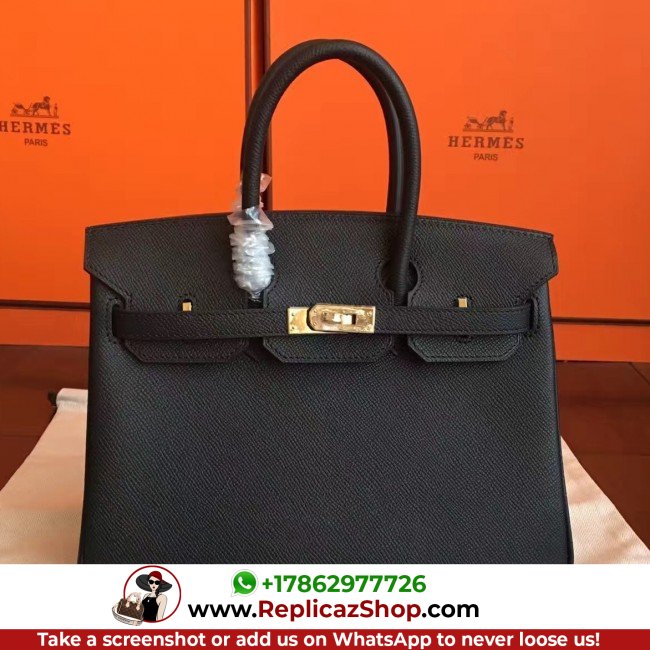 Hermes Black Epsom Birkin 25cm Lushentic Grade Replica