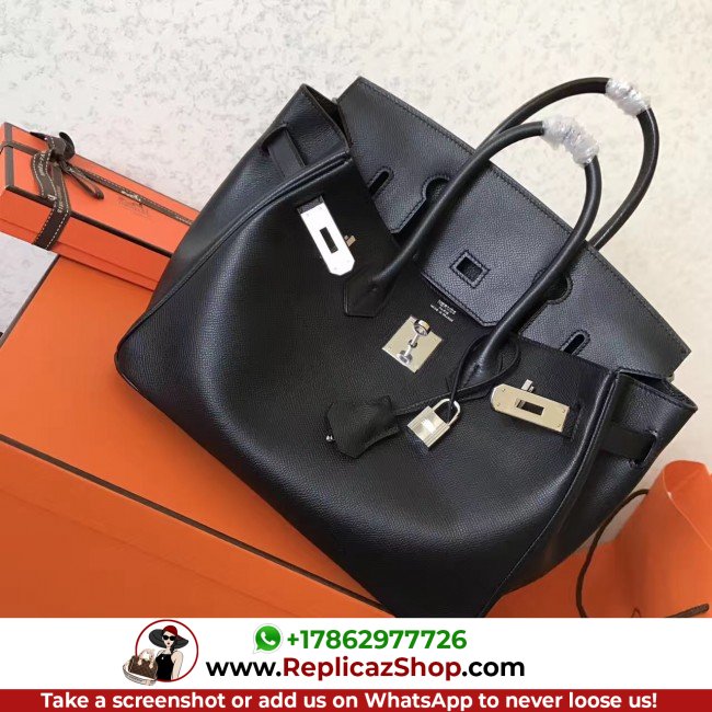 Hermes Black Epsom Birkin 30cm Lushentic AAAAA Grade Replica - Image 7