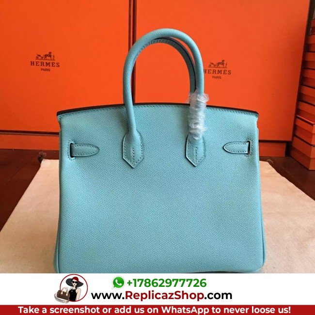 Hermes Blue Atoll Epsom Birkin 25cm Lushentic Grade Replica - Image 5