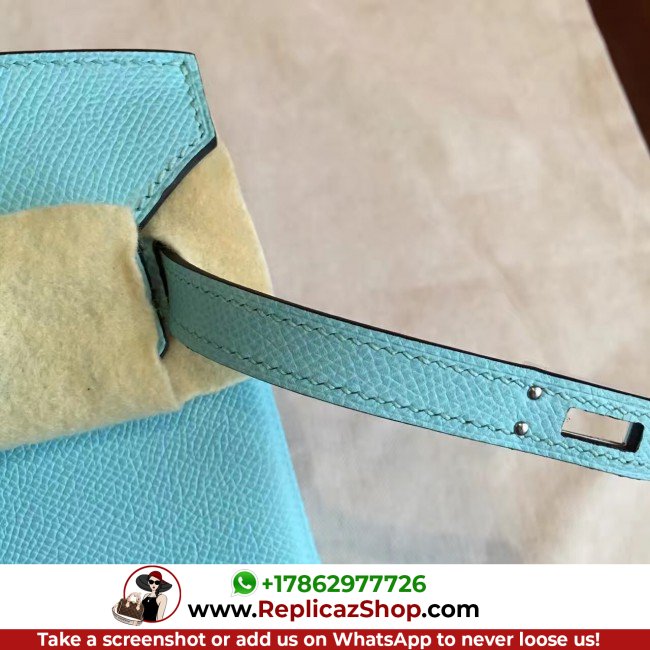 Hermes Blue Atoll Epsom Birkin 25cm Lushentic Grade Replica - Image 9