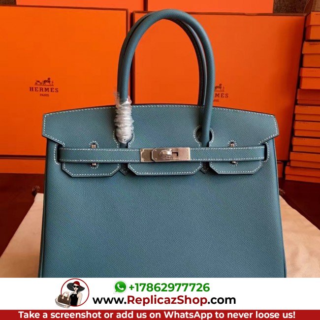 Hermes Blue Jean Epsom Birkin 30cm Lushentic AAAAA Grade Replica