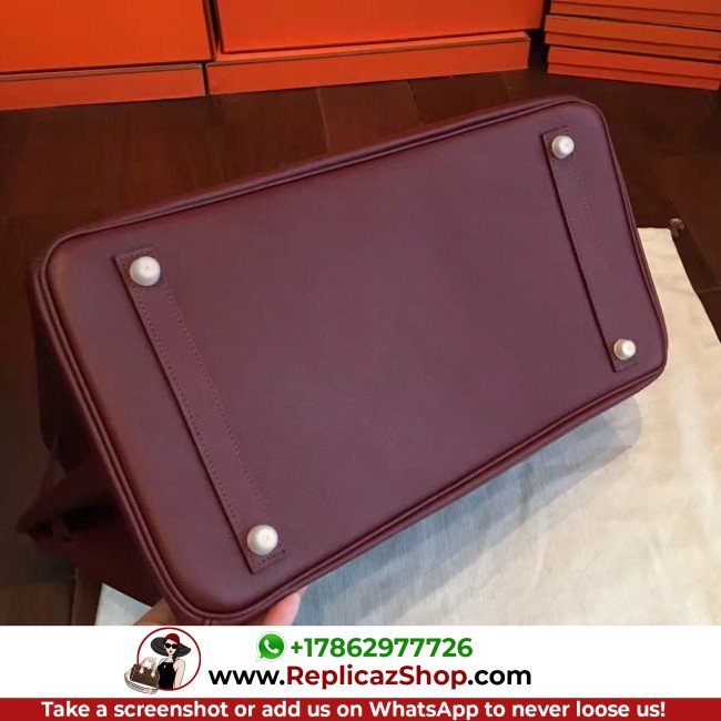 Hermes Bordeaux Epsom Birkin 40cm Lushentic AAAAA Grade Replica - Image 5
