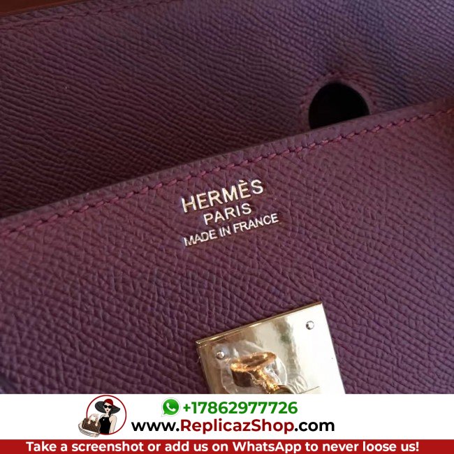 Hermes Bordeaux Epsom Birkin 40cm Lushentic AAAAA Grade Replica - Image 7