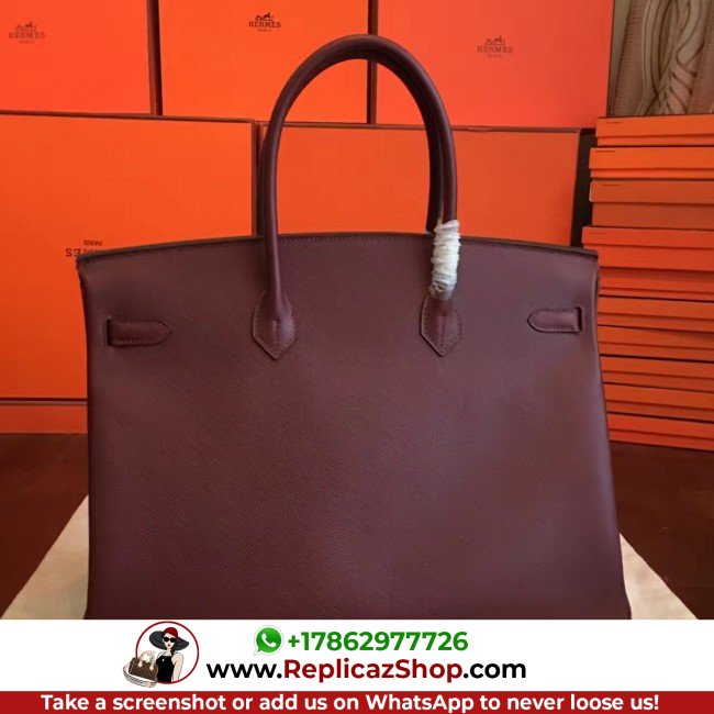 Hermes Bordeaux Epsom Birkin 40cm Lushentic AAAAA Grade Replica - Image 8