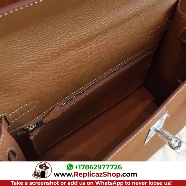 Hermes Brown Epsom Kelly 32cm Sellier Lushentic AAAAA Grade Replica - Image 4