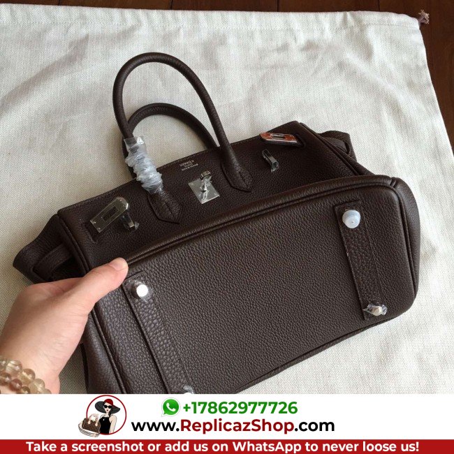 Hermes Cafe Clemence Birkin 25cm Lushentic Grade Replica - Image 2