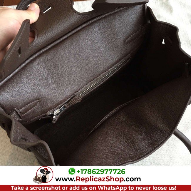 Hermes Cafe Clemence Birkin 25cm Lushentic Grade Replica - Image 4