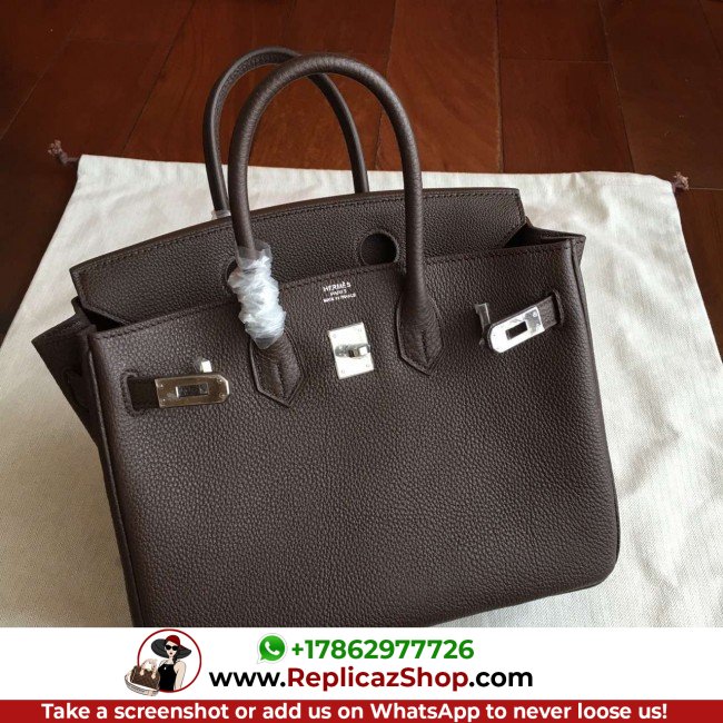 Hermes Cafe Clemence Birkin 25cm Lushentic Grade Replica - Image 6