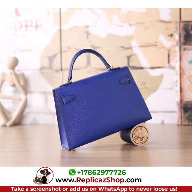 Hermes Electric Blue Epsom Kelly Mini II 20cm Lushentic AAAAA Grade Replica - Image 6