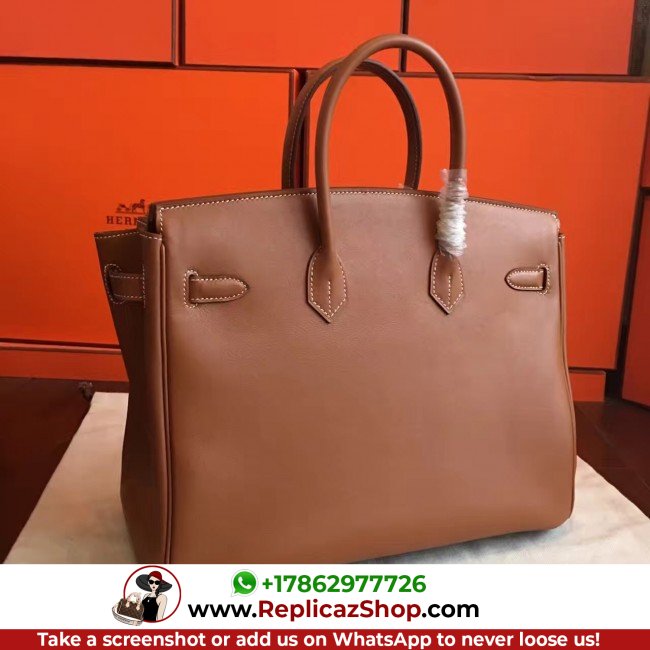 Hermes Gold Swift Birkin 35cm Lushentic AAAAA Grade Replica - Image 6