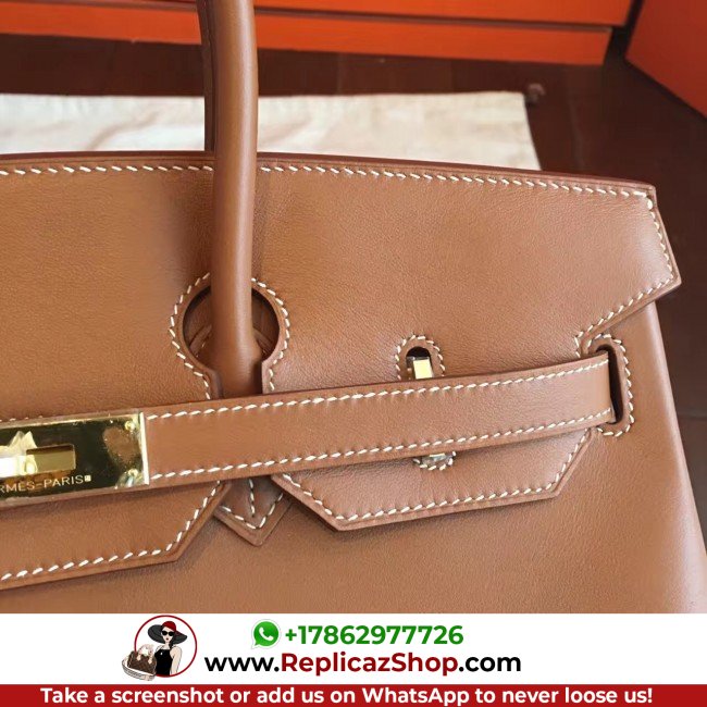Hermes Gold Swift Birkin 35cm Lushentic AAAAA Grade Replica - Image 7